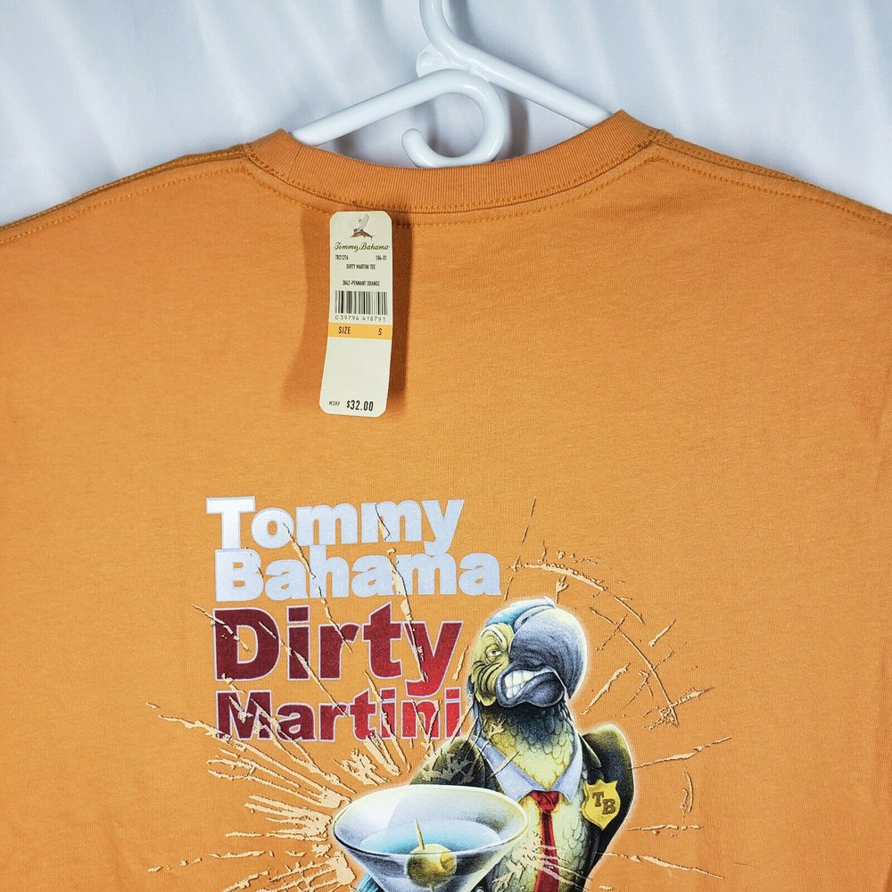 Tommy Bahama Relax Dirty Martini Mens SM T Shirt Parrot GO AHEAD, MAKE MY DRINK! - Picture 4 of 9